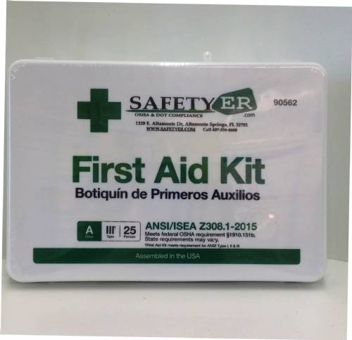 First Aid Kit, 25 Person, ANSI Compliant, Class A, Plastic Case #1